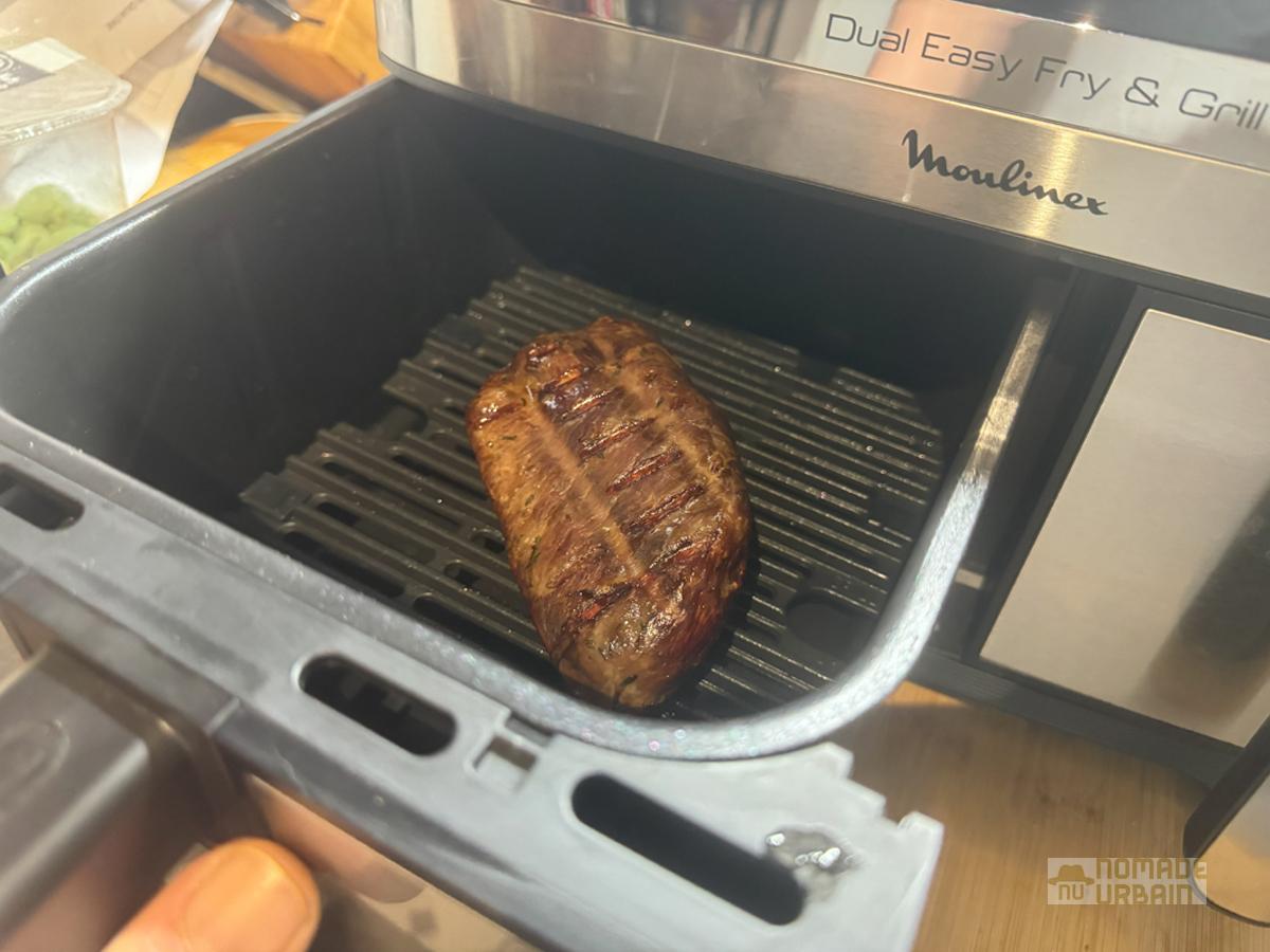 Test Moulinex Dual Easy Fry & Grill : Pour les couples qui veulent cuisiner un repas complet en une fois 