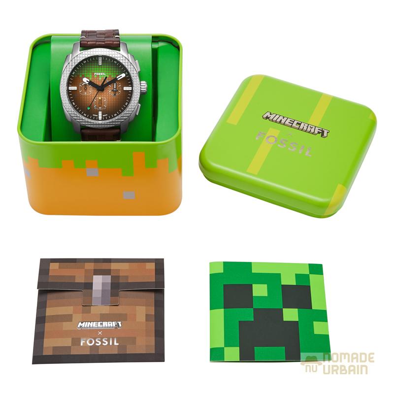 Fossil x Minecraft : Une rencontre entre montre, gaming et pixel art